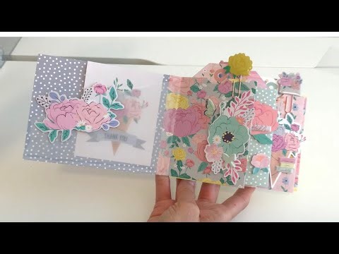 Triple Pocket One Page Wonder w/ 12x12 Paper Coin Pocket Waterfall Album Tutorial