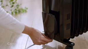 PELONIS Champagne Oil Filled Radiator Heater with Remote and Thermostat, 5 Temperature Settings for indoor use Large Room, Energy Efficient Electric Space heater with Safety Features