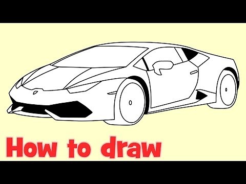 How to draw a car Lamborghini Huracan