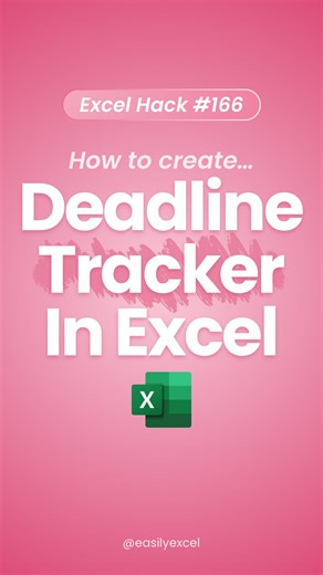 This Excel tracker makes my life so much easier! 😍 Learn how to create a deadline tracker in Excel! #excel #spreadsheets #accounting #exceltips #finance #exceltricks #workhacks #corporate #tutorial | Easilyexcel