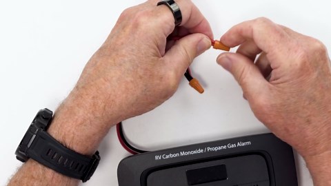 PANGAEA RV Carbon Monoxide & Propane Dual Gas Detector - Hard-Wired DC 12V, Large LCD Display, 85dB Loud Alarm, Easy Reset/Test Button - Ultimate Safety for Your Adventures (Flush Mount - Black)