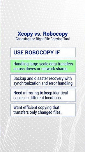 When to Use Xcopy or Robocopy: Quick Tips for Efficient File Management