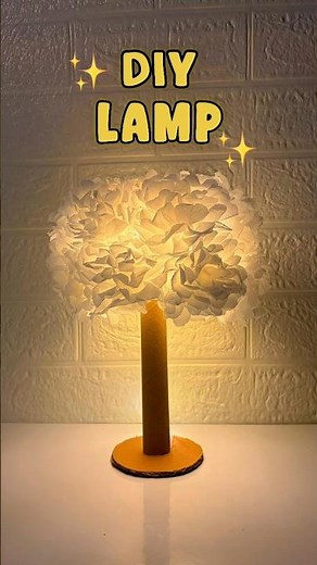 Aesthetic DIY Tissue Paper Lamp | Easy Cardboard & Plastic Box Night Lamp 🌙