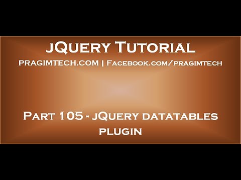 jQuery datatables plugin