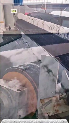 Working process of cotton carding machine