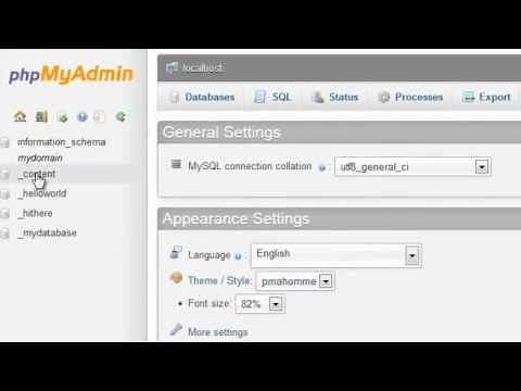 Exporting MySQL databases and tables using phpMyAdmin