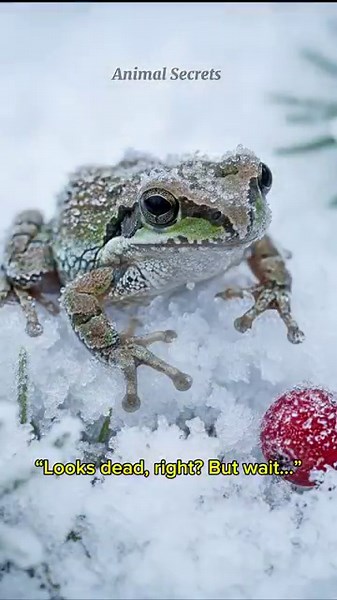 After the Ice Melts…This Frog Comes Back to Life Like Nothing Happened! 🐸❄️✨ #shorts #animals #facts