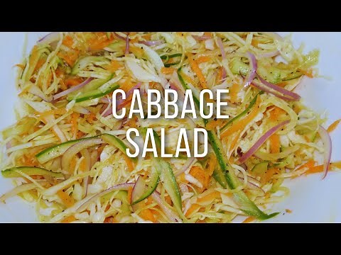 Quick and Easy Cabbage Salad Recipe | Healthy Green Salad | How to make Mix Vegetable Salad at Home