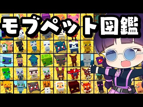 🍁【マイクラ】かわいい全モブペット図鑑！全mobスタイルチェンジも紹介！統合版マーケットプレイス配布ワールド【ゆっくり実況/マインクラフト/Minecraft Bedrock】
