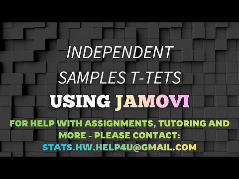 How to do Independent Samples t-test using Jamovi | Online Jamovi & Statistics Tutor
