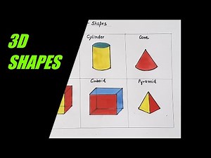 How to draw simple and easy 3D SHAPES / Step by step drawing of shapes / SHAPES