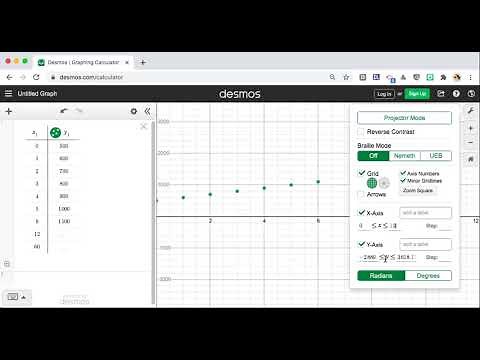 Changing x and y axis on Desmos