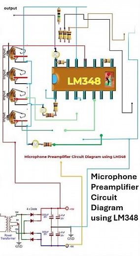 LM348 microphone preamp: budget studio audio