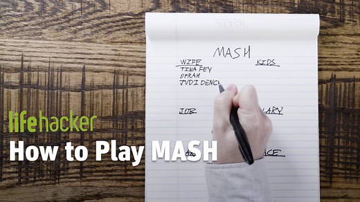 MASH is a fortune-telling game played by little kids. It's also an intense, high-stakes exercise which should be taken completely seriously. Grab a piece of paper, a pencil, and a friend, and play along as Lifehacker's Nick Douglas determines his future. | Lifehacker