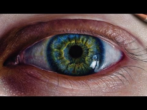 How to Draw a Realistic Eye (Iris) | Colored Pencils