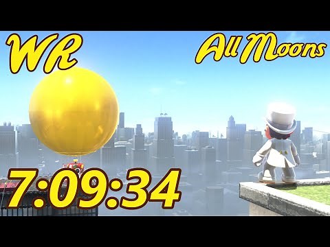[Former WR] Super Mario Odyssey: All Moons (880) Speedrun in 7:09:34 (No Commentary)
