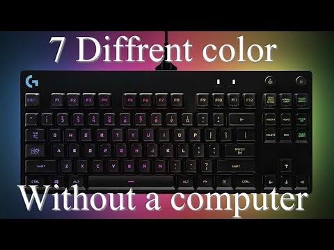 How to change colors on the Logitech G Pro Keyboard in 7 different modes without a (COMPUTER)