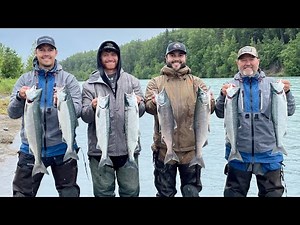 Salmon Fishing in Alaska! Sockeye Salmon on the Kasilof River - Alaska FishOn Adventures! *Flossing*