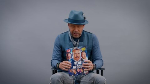 Donnie Wahlberg checks out the 'Blue Bloods' Special Farewell Edition of TV Guide Magazine