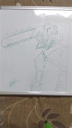 mind blowing chainsaw man white board art 😈😈😈 #drawling #anime#viralshort