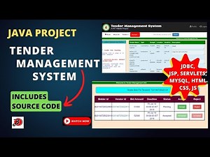 Tender Management System | Full Stack Development Project | Java Project Series by Bitter Code
