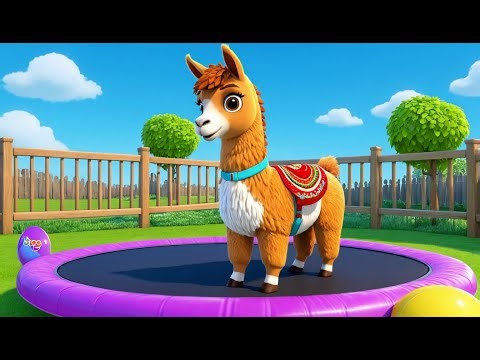 Llama on a Trampoline – 3D Animated Nursery Rhyme for Kids | Fun Baby Song