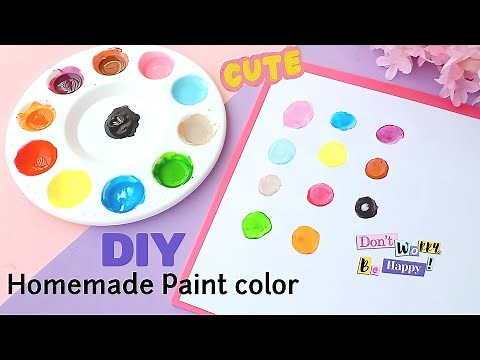 How to make acrylic paint at home / Homemade acrylic paint / Water color paint making easy