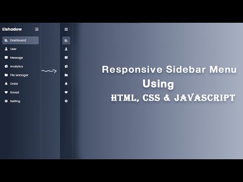 How to Create a Professional Sidebar with Collapsible Menu | HTML, CSS & JavaScript