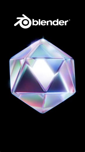 Easy Iridescent Glass Shader in Blender #shorts #b3d #blender