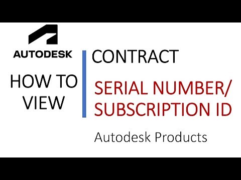 How to view the Contract and Serial Number / Subscription ID of Autodesk products in admin account