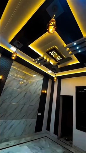 🔥 Luxury False Ceiling Design with LED Lights | Modern Interior Work 😍