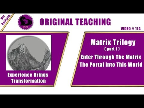 Matrix Trilogy 1 : Enter Through The Matrix; the portal into this world.