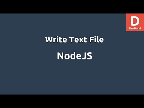 NodeJS Write Text File