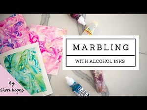 How to Marble with ALCOHOL INKS! (easy DIY)