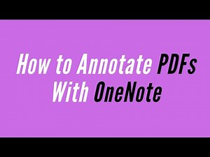 How to Annotate PDFs in OneNote