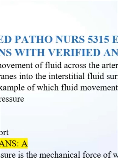 ADVANCED PATHO NURS 5315 EXAM 1 2026 | Proven Study Guide & Success Tips 🚀📚🔥 Ready to ace Advanced Pathophysiology? 🎓🩺 This 2026 breakdown of ADVANCED PATHO NURS 5315 EXAM 1 walks you through the most tested concepts, high-yield review points, and exam-focused strategies to help you boost confidence and maximize your score 💯✨ Inside this video you’ll discover: ✅ Key pathophysiology concepts frequently tested ✅ Must-know disease mechanisms & clinical correlations ✅ Smart memorization hacks 