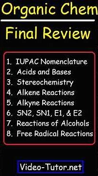 Organic Chemistry 1 Final Exam Review