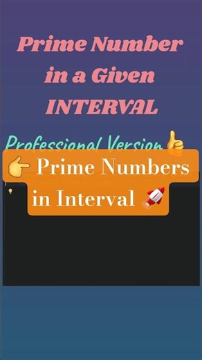 Prime Numbers in Range 🔢 | Python Program #zarooratrishta #jaidmeel #marriageproposal