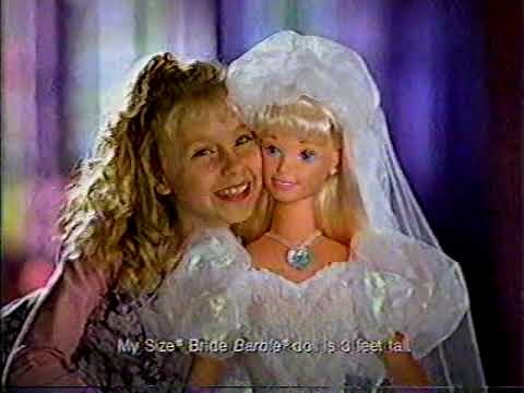 My Size Bride Barbie doll 1993 television commercial
