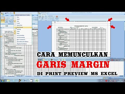 Cara memunculkan garis margin print preview di MS Excel