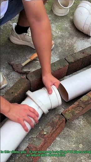 PVC Pipe Installation with Adjustable Elbow Joint