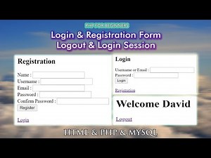 Create Login & Registration Form PHP MySQL With Logout & Login Session | Login & Signup Page In PHP