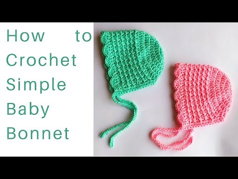 Fast and Easy Crochet Baby Bonnet Tutorial | Toyslab Creations
