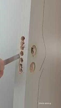 Is there anyone who opens a lock like me #Wooden Door Installation )