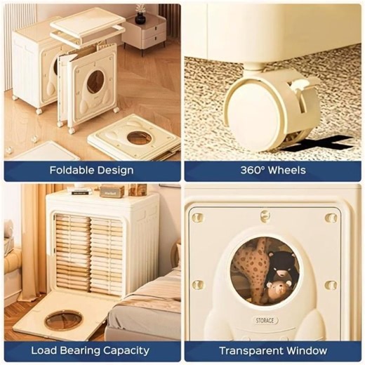 Amazon Cloth Storage Box with Wheels For Transparent Must By On Amazon #viral #shortvideo #pillow