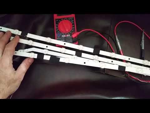 How to Test TV LED backlight strips with a multimeter.