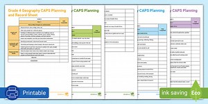 Geography CAPS | Content Planner | Grade 4