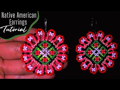 Native American Style Beaded Earrings - Tutorial. How to make seed beads earrings?