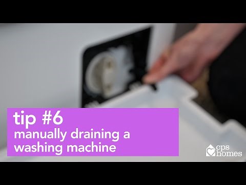 Tip #6 Manually draining a washing machine