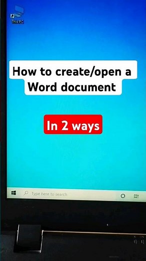How to create/open a Word document #msword #windows10 #word2016 #wordtutorials #computerknowledge